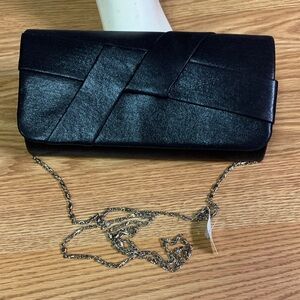 Prom Evening gown bag Elegant Black Clutch Bag satin prom NEW